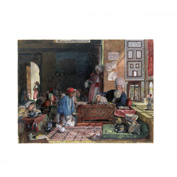 Watercolour - Interior of a school, Cairo
