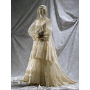 Wedding dress, cap and posy