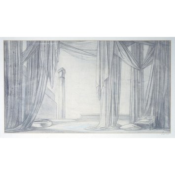 Drawing - Design for stage-setting of Oscar Wilde's 'Salome' Drawing - Design for stage-setting of Oscar Wilde's 'Salome'