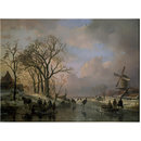 Skating in Holland (Oil painting)
