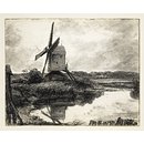 A mill on the banks of the River Stour (Drawing)