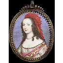 Miniature - A Woman in Masque Costume, probably a daughter of Elizabeth of Bohemia