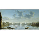 Oil painting - View of Old London Bridge from the West