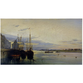 Oil painting - Nimeguen, on the Rhine; Nijmegen