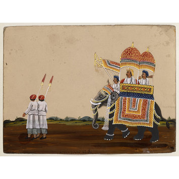 Painting - An elephant with a howdah Painting - An elephant with a howdah