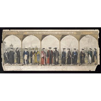 Aquatint etching - Costumes of the University of Oxford Aquatint etching - Costumes of the University of Oxford