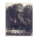 A Village Church among Trees (Watercolour)