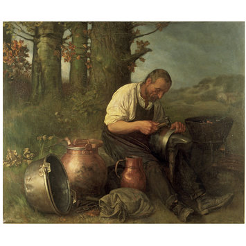 Oil painting - The Tinker; Le Chaudronnier ou Le Rétameur de Campagne Oil painting - The Tinker; Le Chaudronnier ou Le Rétameur de Campagne