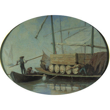 Oil painting - A Barge