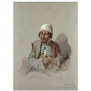 Portrait of Musa, a Hoca from Kashgar (Watercolour)