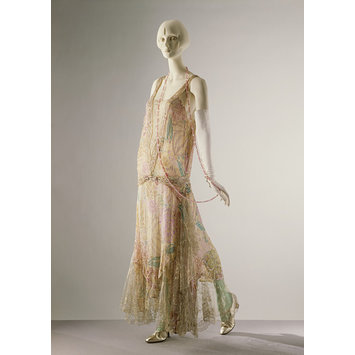 Evening dress, petticoat and belt Evening dress, petticoat and belt