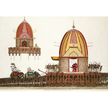 Painting - The Idol Juggernaut on his car during the Rath Jatra