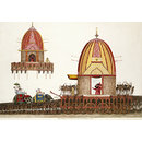 The Idol Juggernaut on his car during the Rath Jatra (Painting)