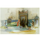 Watercolour - Interior of the Tomb of Sultan Mehmet I, Bursa Watercolour - Interior of the Tomb of Sultan Mehmet I, Bursa