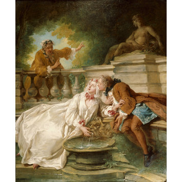 Oil painting - The Alarm; La Gouvernante Fidèle Oil painting - The Alarm; La Gouvernante Fidèle