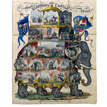 Board game - The Noble Game of Elephant and Castle or Travelling in Asia Board game - The Noble Game of Elephant and Castle or Travelling in Asia