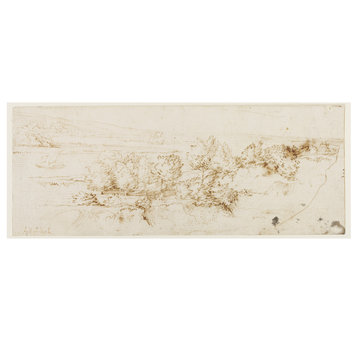 Drawing - Landscape with river Drawing - Landscape with river