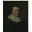 Oil painting - Portrait of a man in a painted oval