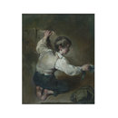 A kneeling boy with a sash (Oil painting)