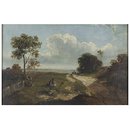Heath Scene with Figures (Oil painting)