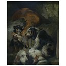 Young roebuck and rough hounds (Oil painting) Young roebuck and rough hounds (Oil painting)