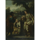 Eliezer and Rebekah at the well (Oil painting)