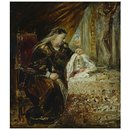 Oil painting - Catherine de Médicis with the head of Coligny