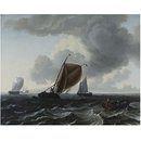 Fishing boats: a roughish sea (Oil painting)
