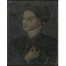 A young man holding a carnation (Oil painting) A young man holding a carnation (Oil painting)