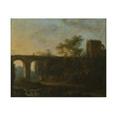 Landscape with bridge and tower (Oil painting)