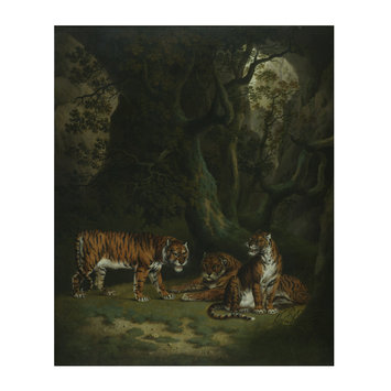 Oil painting - Tigers in a Jungle