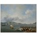 Oil painting - Coast scene, Rio de Janeiro; Scène maritime, Rio de Janeiro