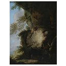Rocky Landscape with Soldiers (Oil painting)