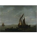 Sea Piece with Fishing Boats (Oil painting)