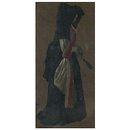 A Lady Seen in Profile, Holding a Fan (Oil painting)