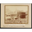View of the Mosque at Mecca: the prayer around the Ka'ba. (Photograph)