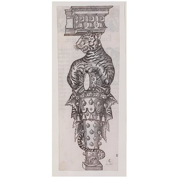 Print - Nouveaux Portraitz et Figures de Termes pour User en l'Architecture etc.