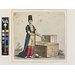 Watercolour - Figure of a Merchant with a crate marked caffee