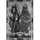 Oil painting - The Crucifixion with the Virgin and Saint John; St Anthony Abbot at the foot of the Cross