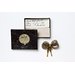 Hair-work brooch and box Hair-work brooch and box