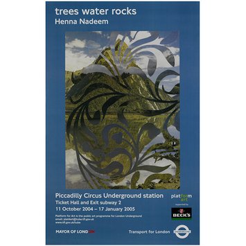 Poster - trees water rocks