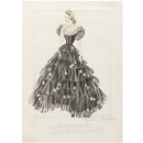 Design - Design for an evening dress: black tulle and daisies.