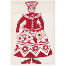 Woman in red dress with white flowers. Costume design for 'Le Coq d'Or' (Costume design) Woman in red dress with white flowers. Costume design for 'Le Coq d'Or' (Costume design)