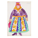 Russian woman with purple blouse, costume design for 'Le Coq d'Or' (Costume design) Russian woman with purple blouse, costume design for 'Le Coq d'Or' (Costume design)