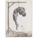 A Negro hung alive by the ribs to a gallows (Print)