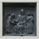 Plaster cast - St Ambrose attended by two angels