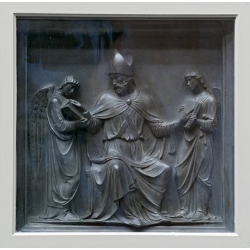 Plaster cast - St Augustine attended by two angels