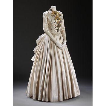 Evening dress and petticoat