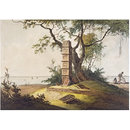 Hindu Temple, Duabe near Manpore (Painting)