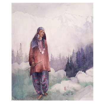 Painting - A Shepherdess Painting - A Shepherdess
